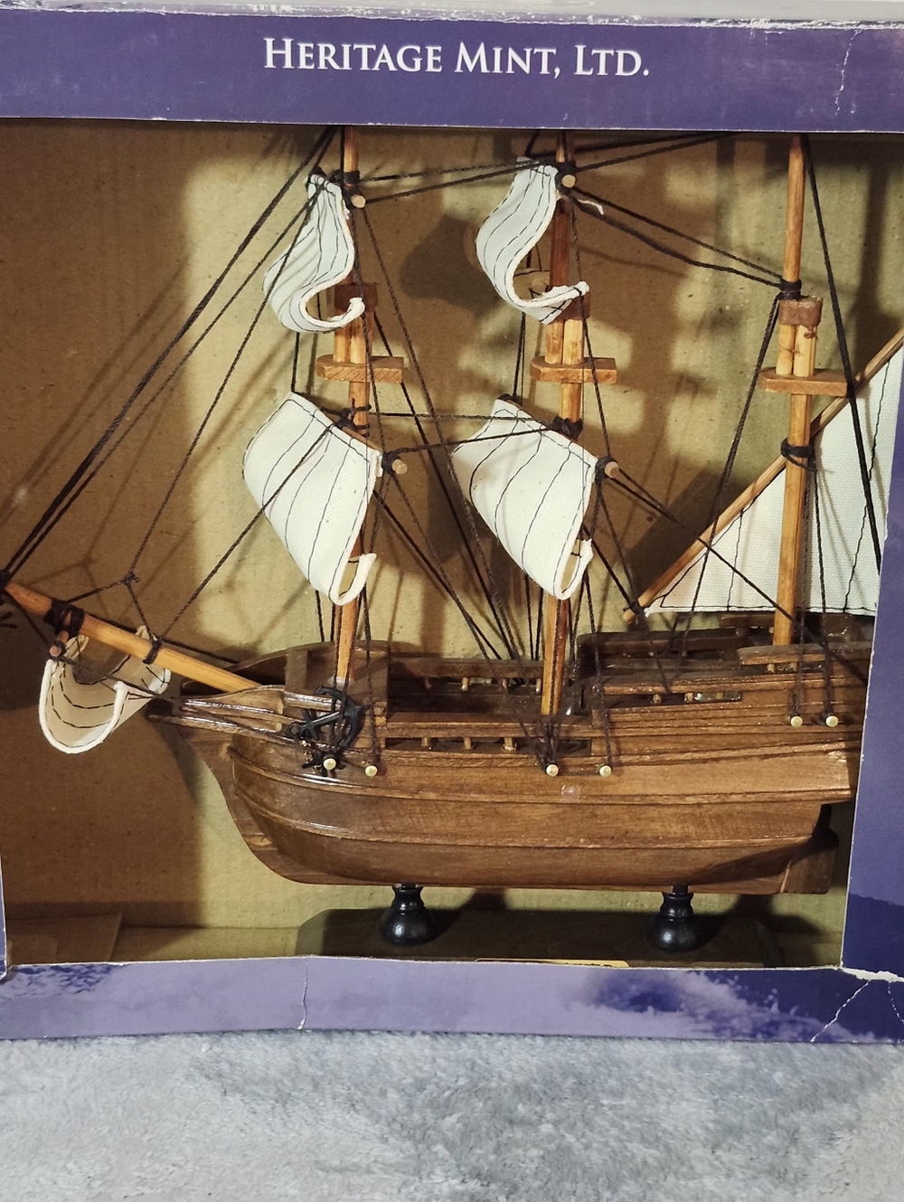 Heritage Mint, Ltd. 9" handcrafted wooden model of the Mayflower